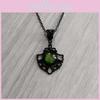 Medieval Black Pendant Necklace With Zinc Alloy Geometric Charm For Women