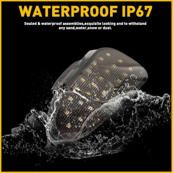 4X Luz LED de Cortesia da Porta Interior Ajuste 1997-03 Ford F-150 97-99 F-250 Fumê EA