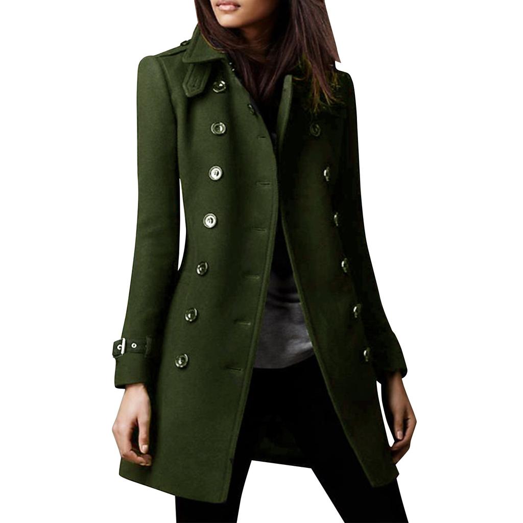Women's Fashion Casual Tweed Long Coat