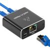 Ethernet Splitter 1 To 2 High Speed 1000Mbps Ethernet Splitter 2 Devices Simultaneous Networking RJ45 Splitter Adapter