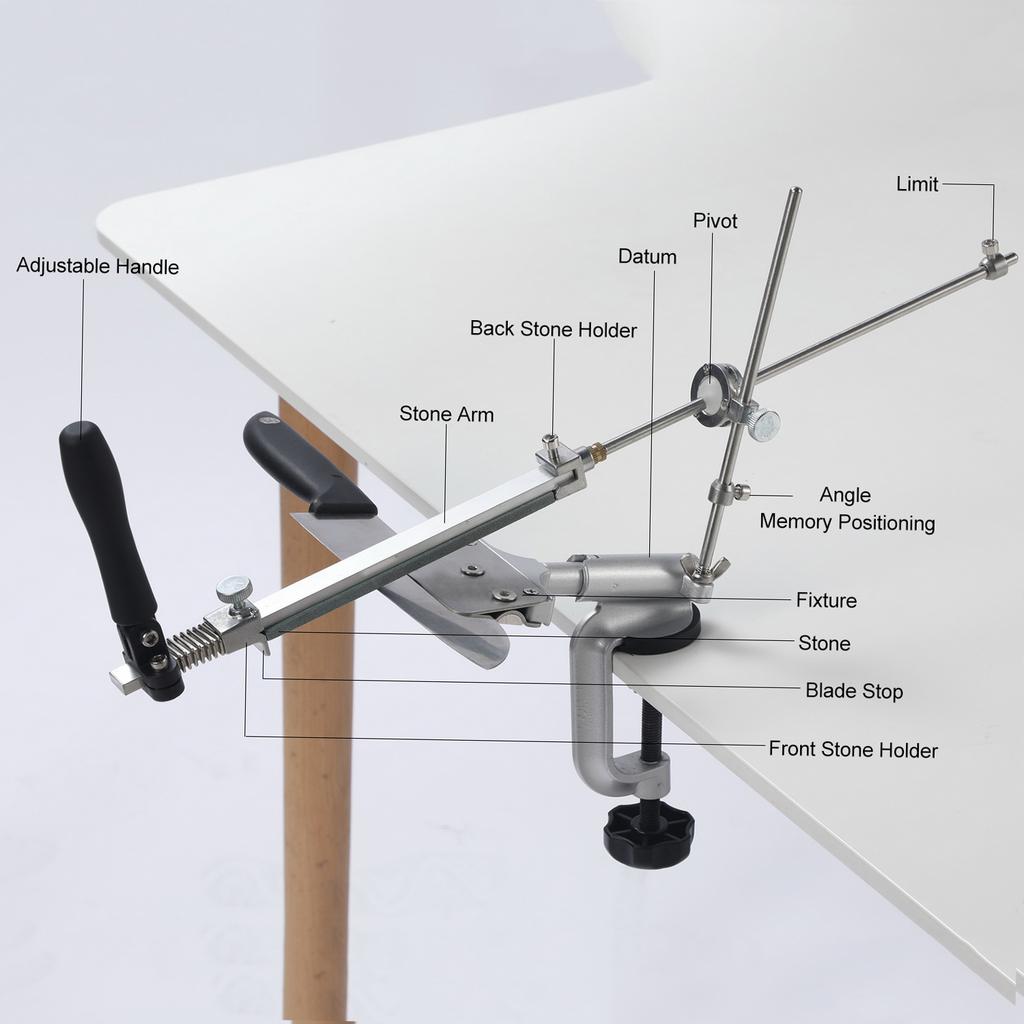 Sharpener Set Fixed-angle Knife Sharpener Knife Sharpening Kit Knife Slicker   Sharpener Abrasive Holding System with 4 Sharpening Stones