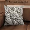2D Floral Embroidered Pattern Digital Print Pillowcases Pattern Cushion Cover Suitable For Sofa Bedroom Car Pillow Cover