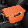 Upgraded Microfiber Leather Car Center Console Armrest Cover Cushion | with 2 Storage Bags Pink Interior Accessory