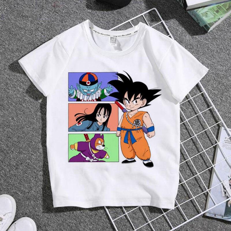 

Dragon Ball Cartoon Printed Thin Shortsleeved Tshirt for Boys Suitable for Primary School Students Versatile for All 4XL