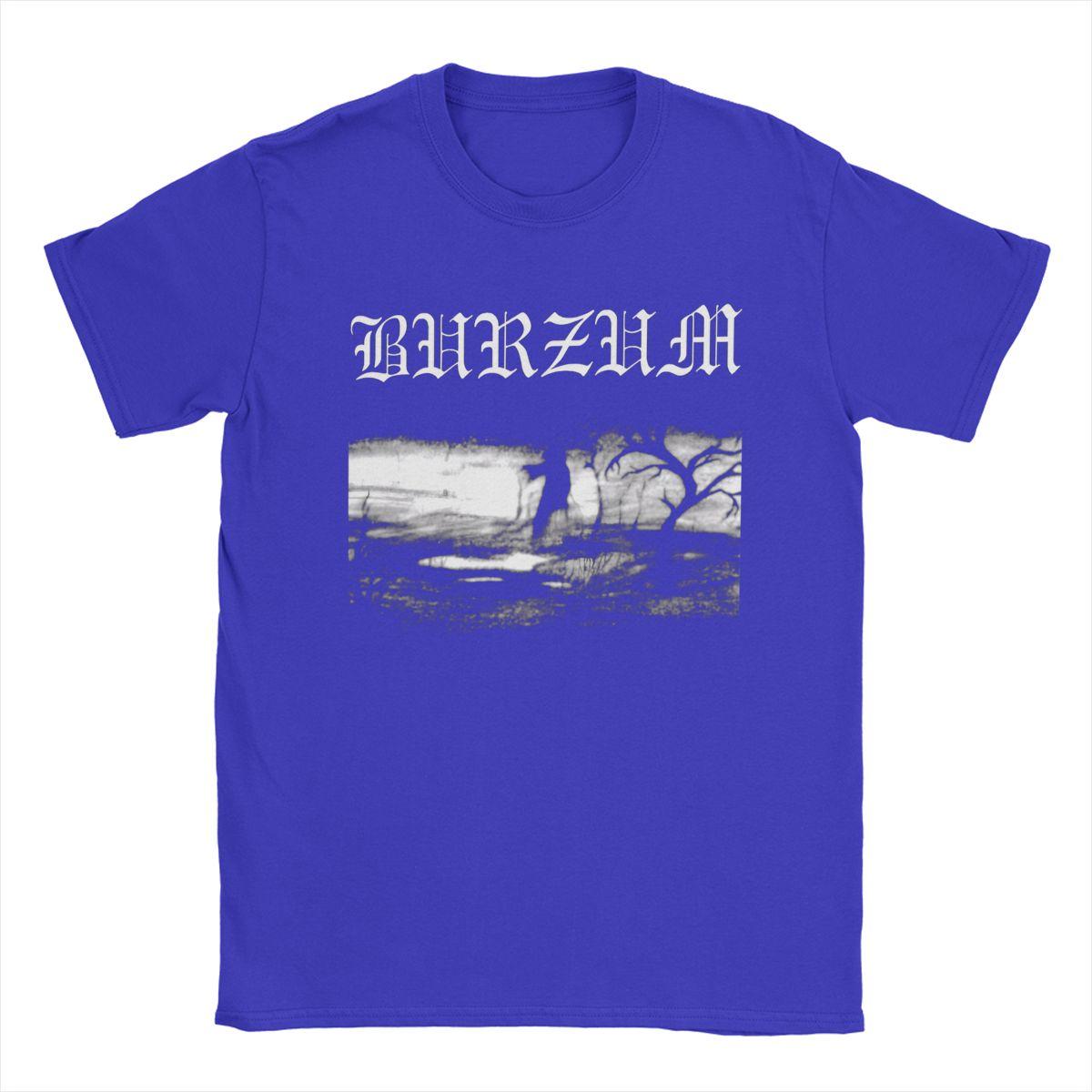 

Повсякденна футболка Burzum для чоловіків, бавовняна футболка з круглим вирізом, футболка з коротким рукавом, графічний одяг L синій