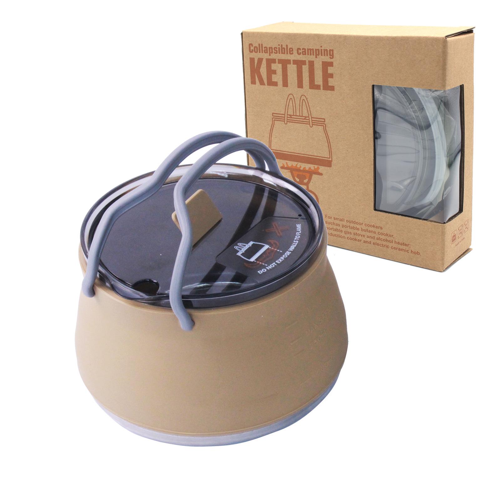 Portable Silicone Folding Camping Kettle - Outdoor Travel Pot