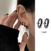 Sterling Silver Black Agate Earring for Women Geometry Water Droplets Versatile Design Gift Jewelry Dropshipping