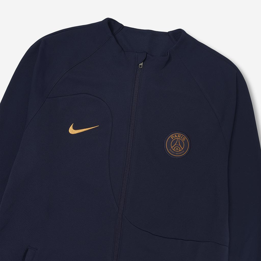 Nike Unifarbenes eng anliegendes Langarm-Fußballshirt Herren Tops Dunkelblau DV5052-498