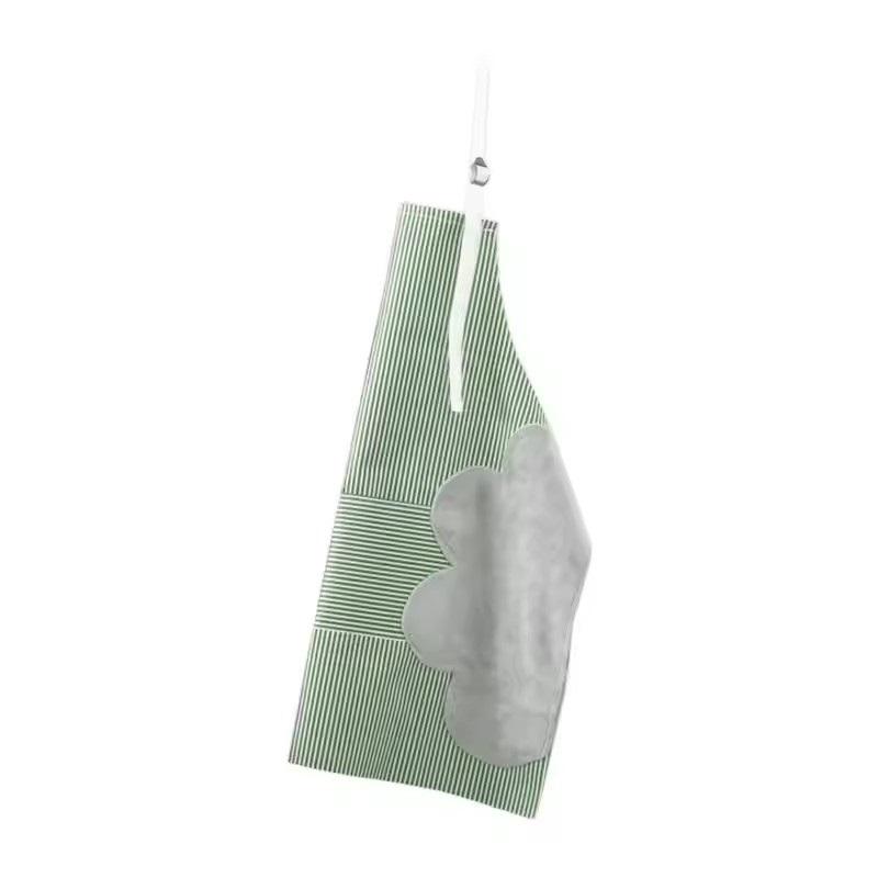 Man Woman Home Restaurant Kitchen Baking Can Wipe Hands Oil-Proof Apron 2 Pockets Adjustable Clean Apron