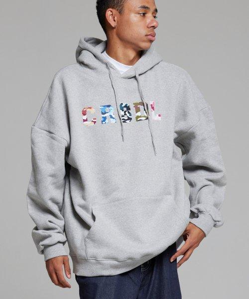 Cream Soda Lab Crl Multi Camo Hoodie Gray L