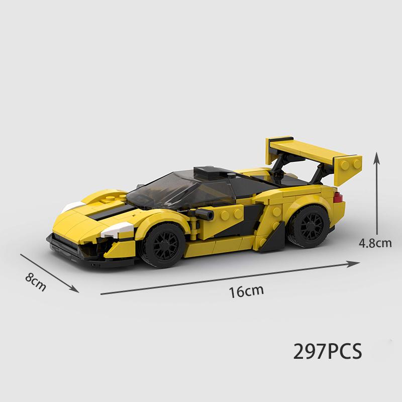 Hot Moc 765Lt City Speed Racing Car Sports Building Blocks Bricks Technique Supercar Racers Vehicles Kits Toys Gift