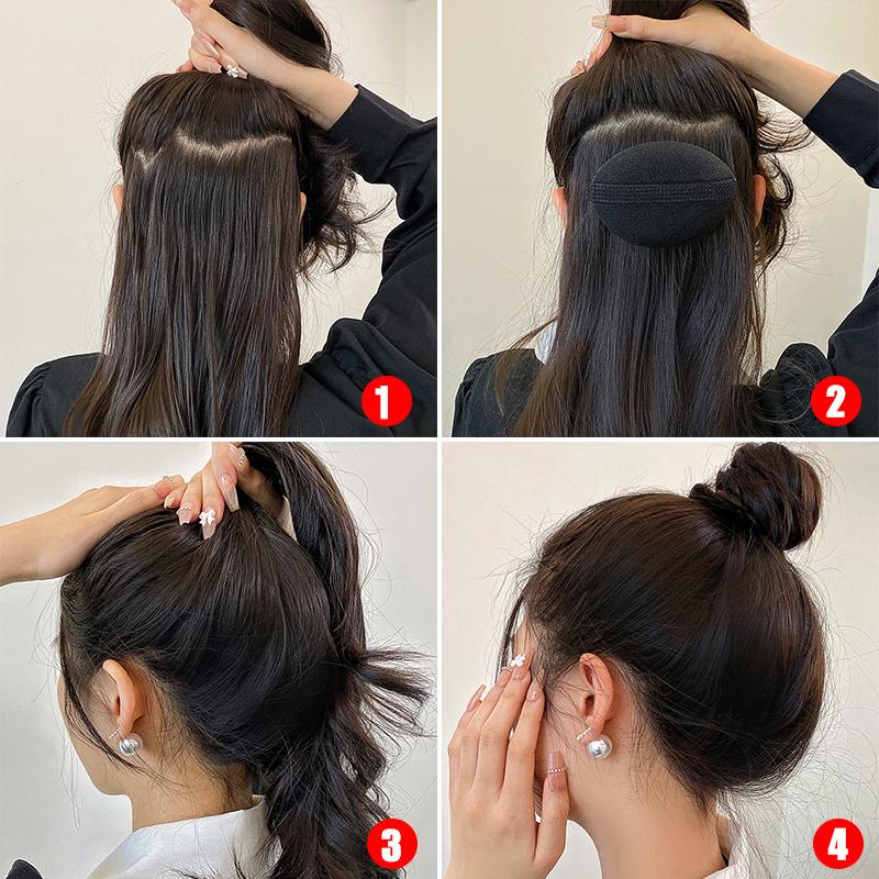 Natural Fluffy Hair Clip Hair Curlers Pad Sponge Sleeping Overnight Reusable Hair Root Fluffy Clip Women Girls Styling Tools
