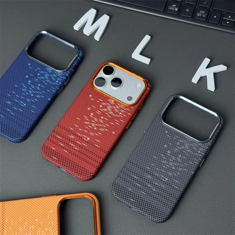 Kevlar Carbonfaser Magnetische Schutzhülle für iPhone 17 Pro Max