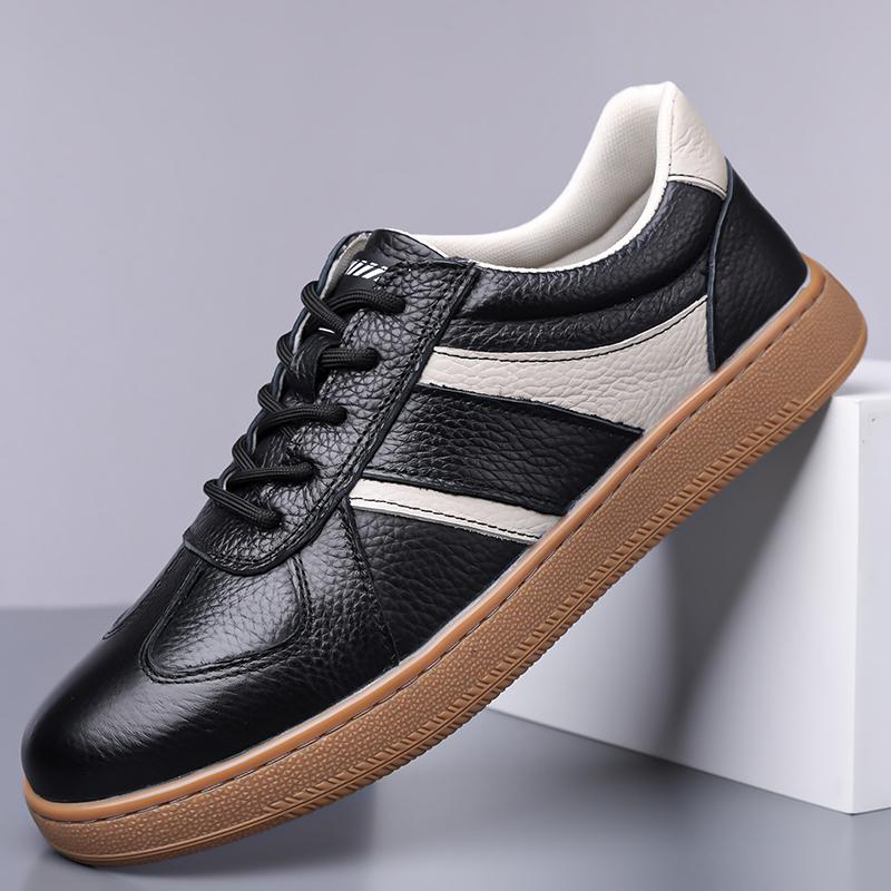 Men Leather Casual Shoes Breathable Loafers Men Sneakers  New Male Comfortable Leather Flat Footwear Sneakers Men Shoes