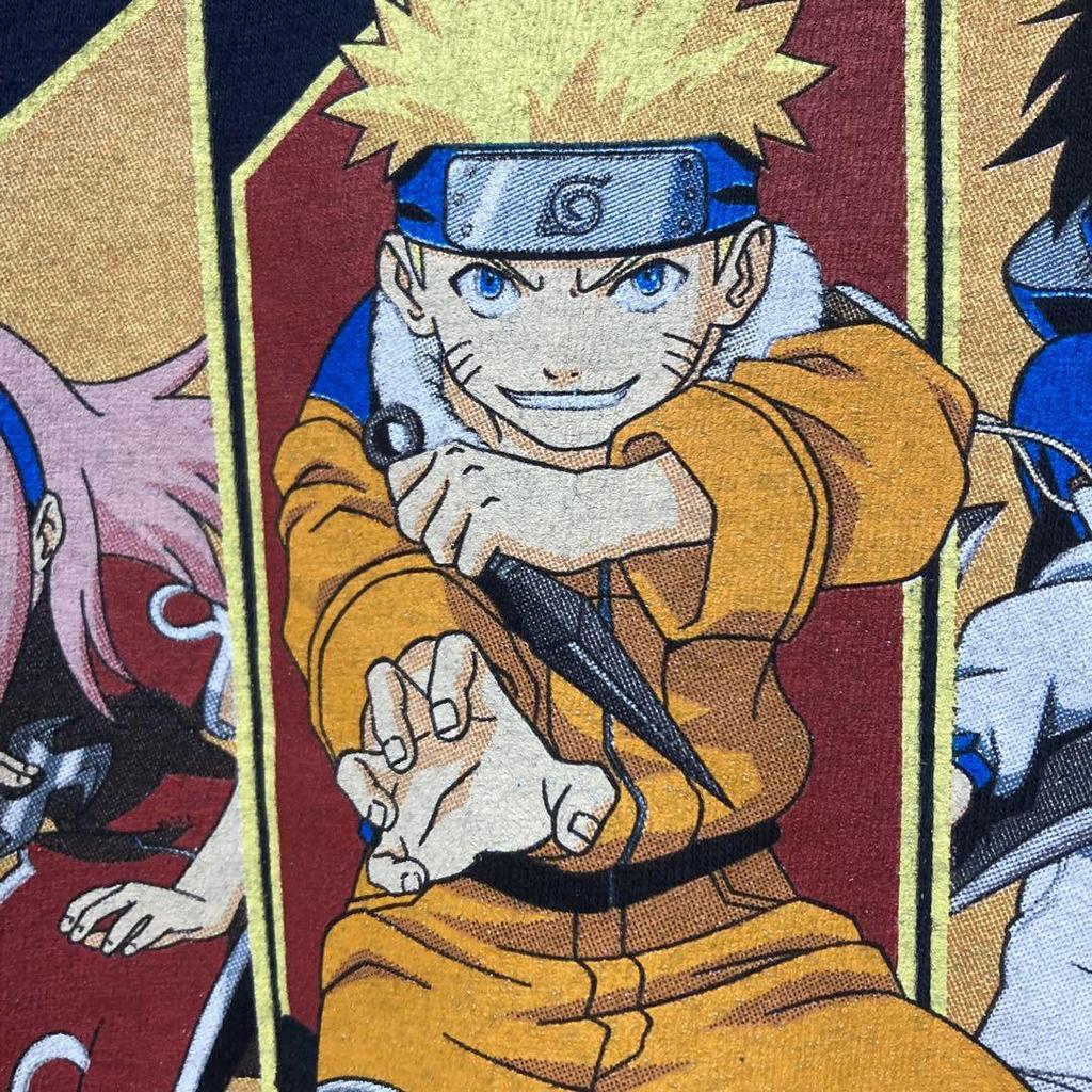 [USED] Rare Naruto T-shirt, Navy, Oversized, Anime