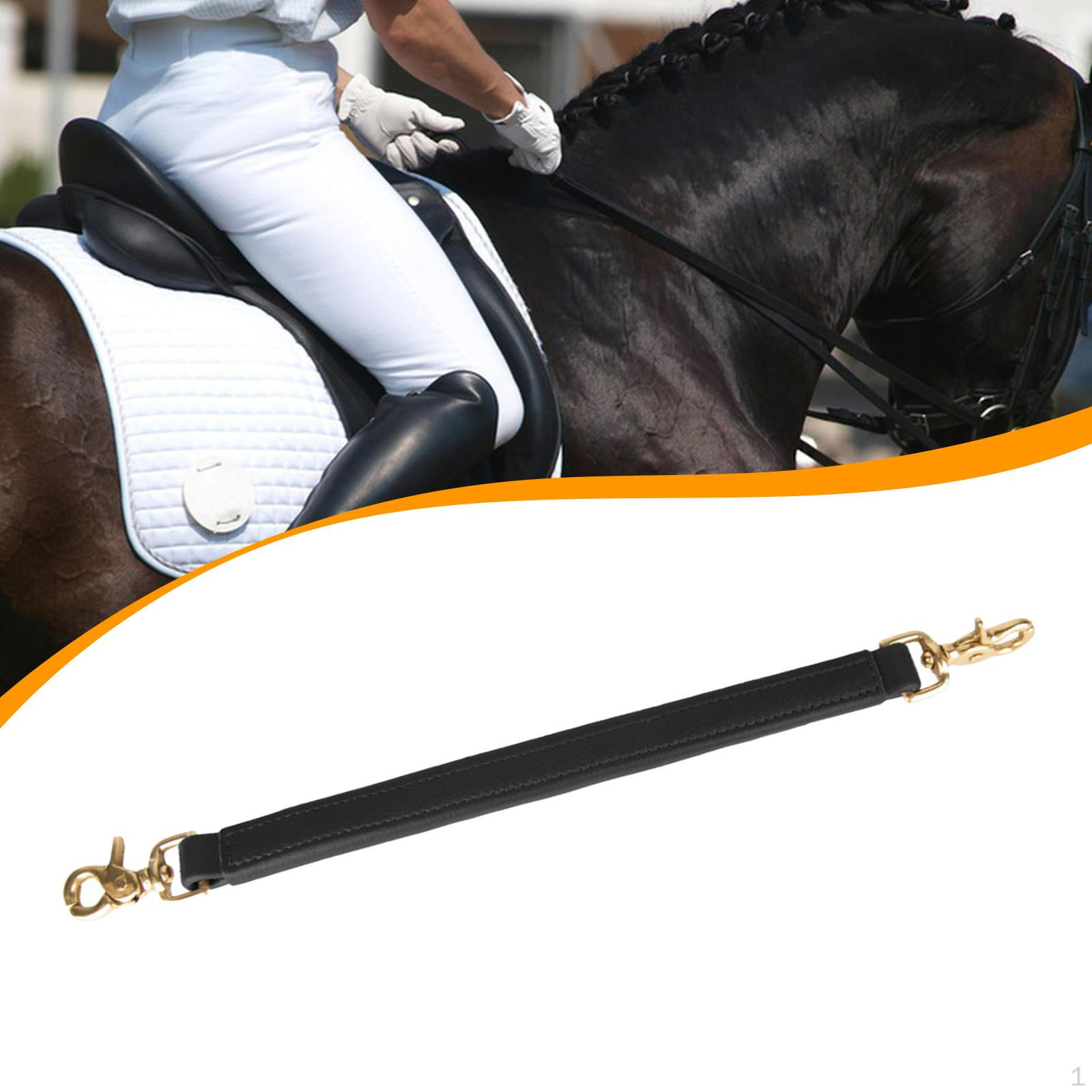 Saddle Grab Strap Balance with , 12 inch, PU Leather, Equestrian Supplies Handle for Horse чёрный