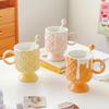 Household Items Cream Ice Cream Coffee Mug with Stirring Spoon Ceramic Cup Gao Mei Milk Cup Water Cup Women's Mug Cutlery Gifts