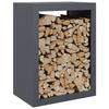 VidaXL Firewood Rack Anthracite 60x40x80 Cm Steel, Log Store, Fireplace Log Holder, Support of 850998