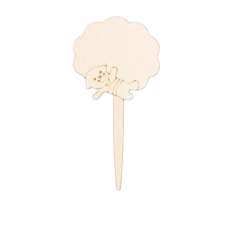 Handmade Wooden Flower Stakes for Garden Plant Identification