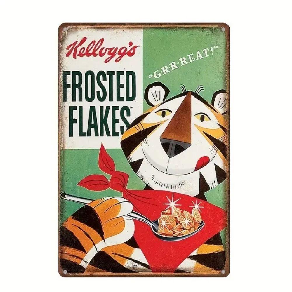 Vintage Christmas Metal Tin Sign Home Festive Wall Decor