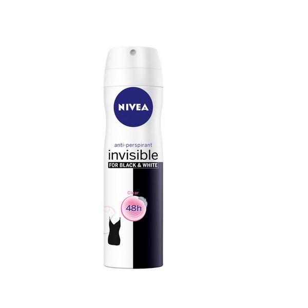 Nivea Invisible Pour Spray Transparent Noir Et Blanc 200 ml