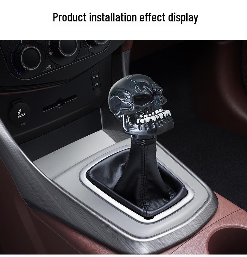 Universal Big Tooth Skull Resin Gear Shift Knob