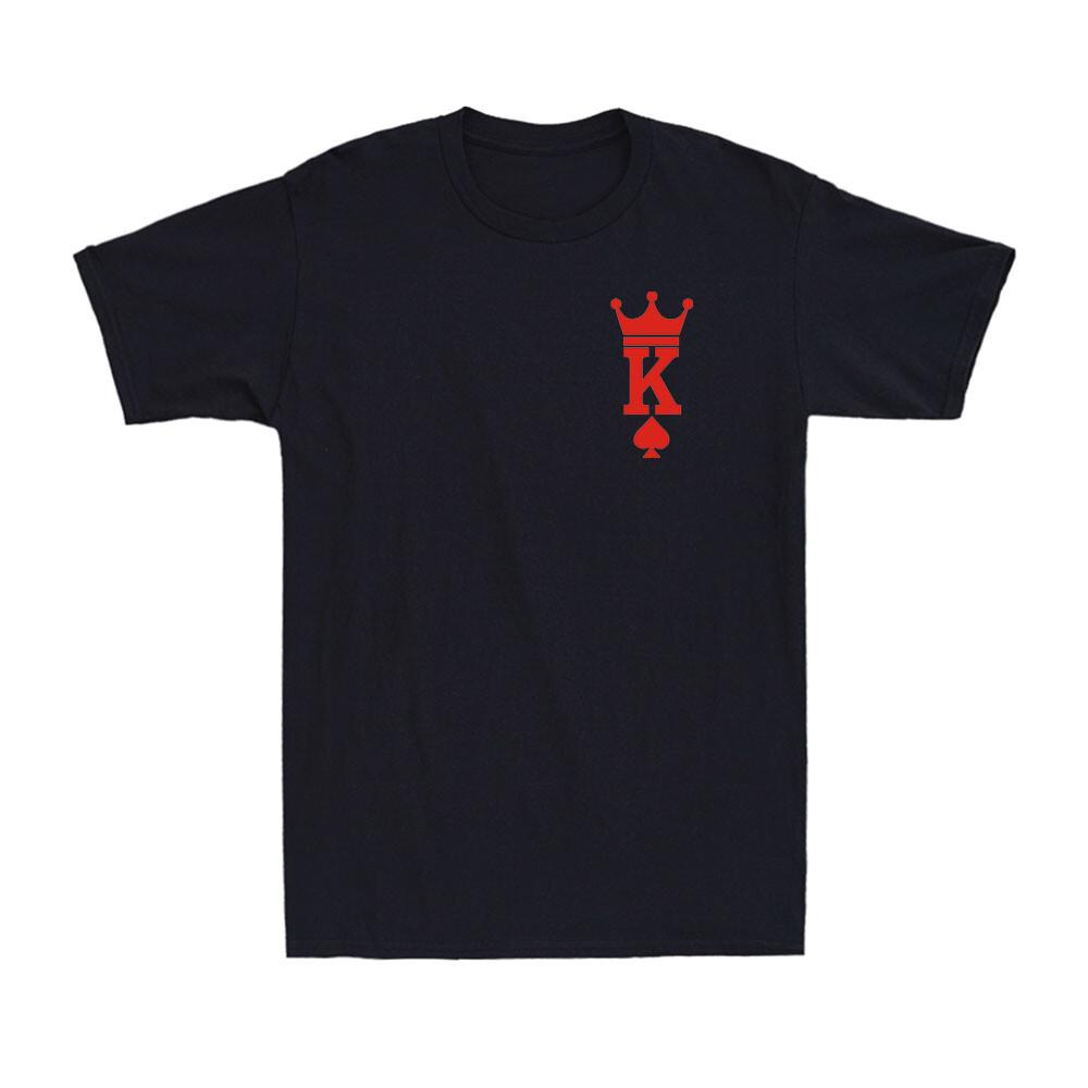King Crown Queen of Hearts Couple Matching Letter K Valentines Day Men s T-Shirt S разноцветный