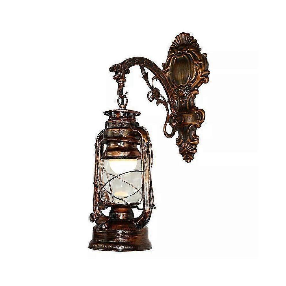 Vintage LED Wandleuchte Scheunenlaterne Retro Kohleöl Wandlicht Europäischer Antikstil