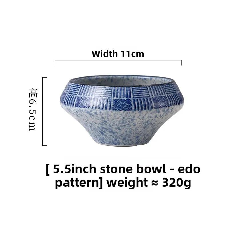 Japanese Style Ceramic Conical Bowl Creative Dessert Simple Deep Salad Bowl Commercial Rice Elegant Soup noodle ramen bowl