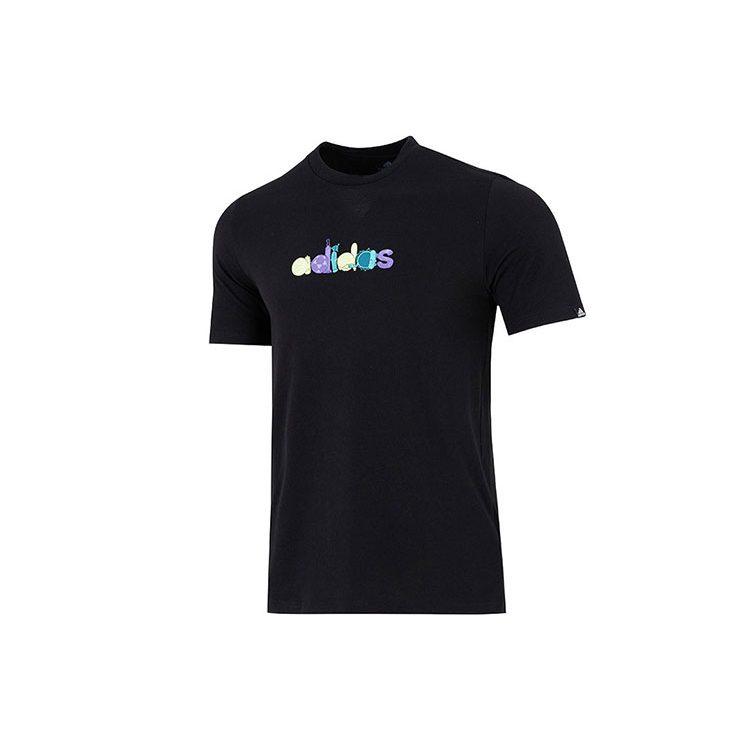 Adidas Remoji T Shirts Men's Black Crew Neck Moderate Straight Fit HE4833
