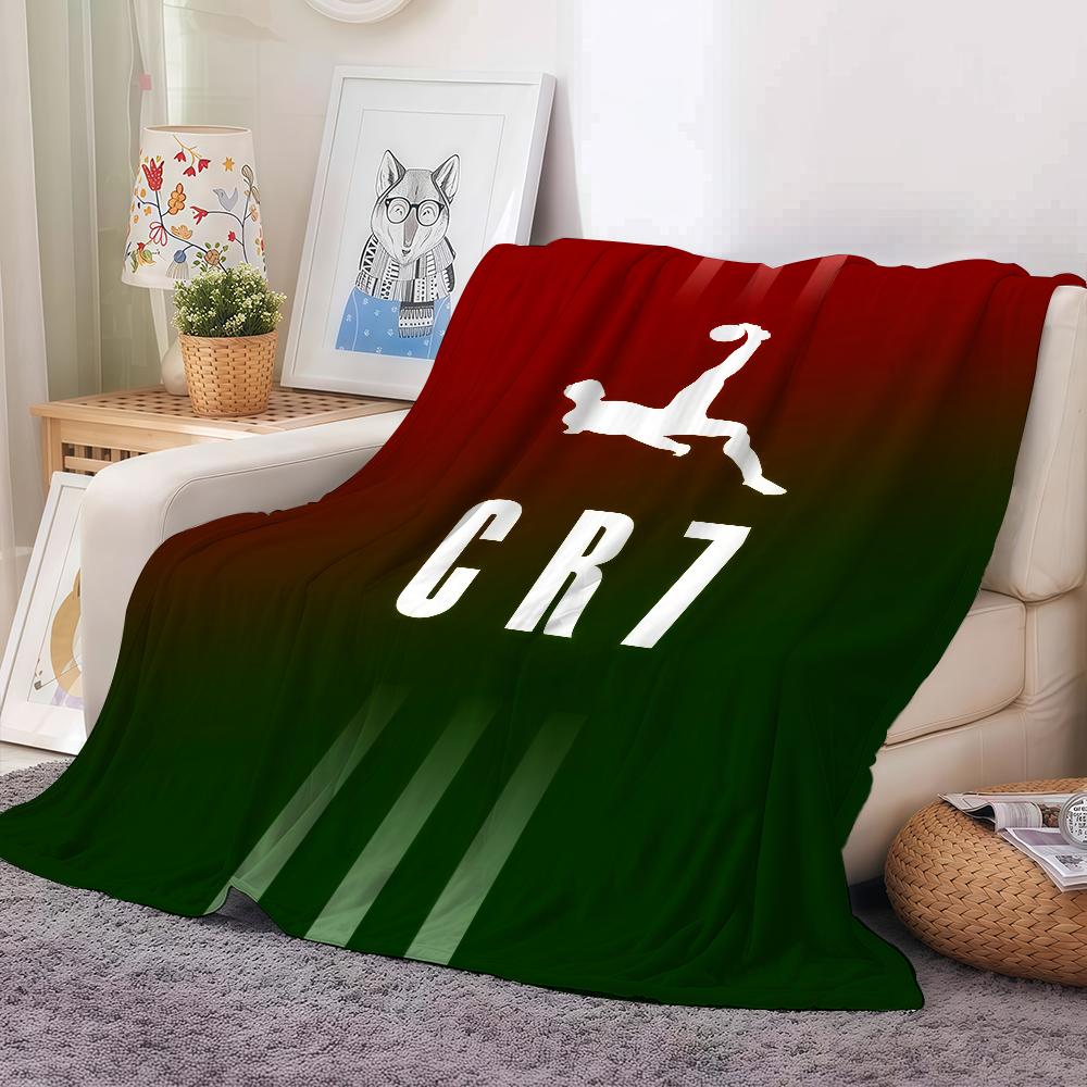 Football Star C-CR Blanket Warm And Soft Suitable For Bedroom Living Room Sofa Bed Office Travel Camping