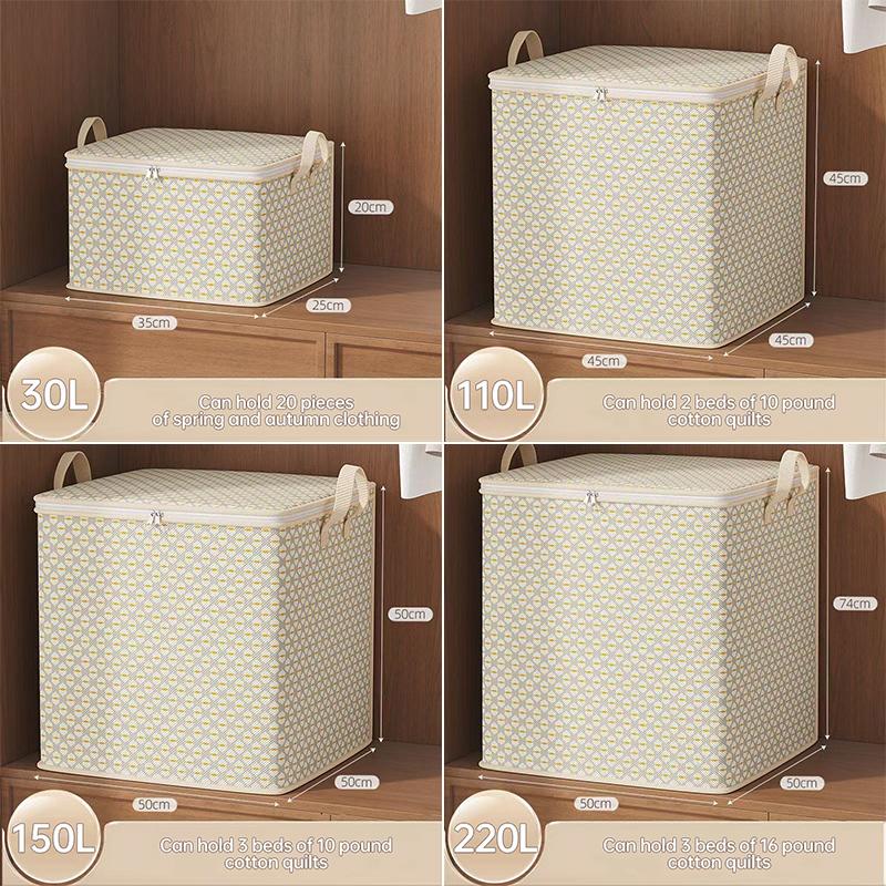 Extra Large Storage Bag - Multifunctional Bedding, Clothing, and Underwear Storage Bag with Zipper, Under Bed Storage Bag