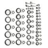37PCS Ceramic Rings Fishing Rod Guides Multiple Sizes Fishing Rod Eyes Ring Top Tip Ring  Rod Repair