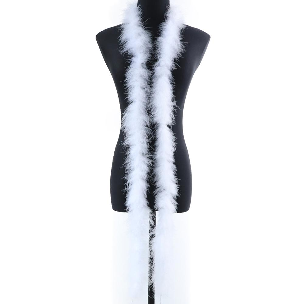 2Meters Baby Pink Marabou Feather Boa Turkey Feathers Ribbon Shawl For Wedding Dress Making Decoration Plumes Crafts