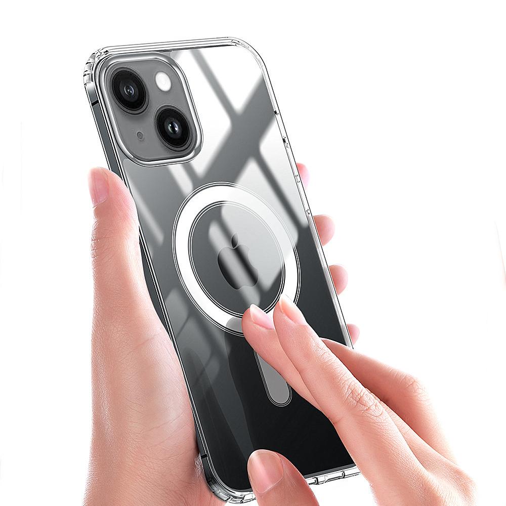 Clear Phone Case for iPhone 15,Magnetic Ring Acrylic+TPU Phone Shell Cover Compatible with MagSafe