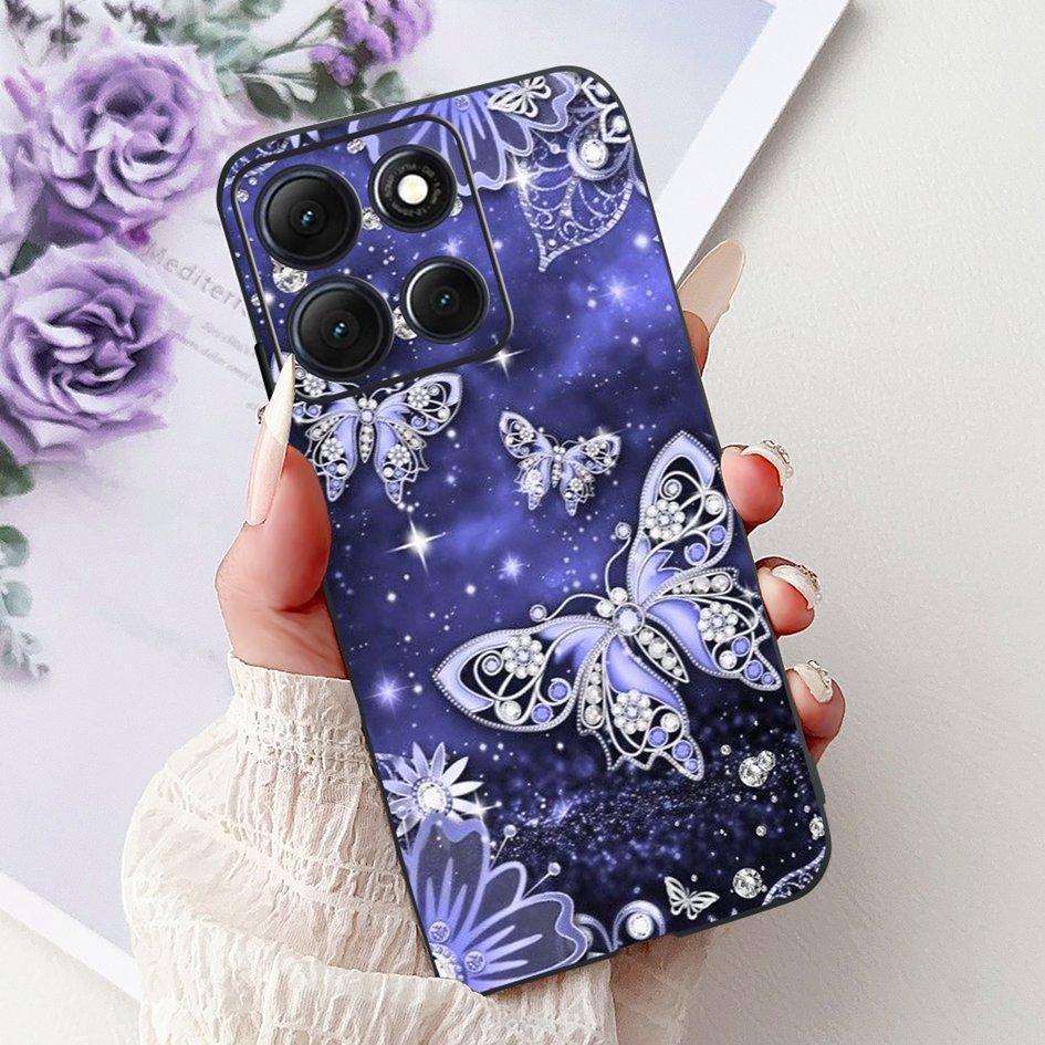For Motorola Moto G86 Power 5G Case New Fashion Flower Bamboo Cat Cartoon Soft Silicone Back Cover For Moto G86 Power 2025 Coque