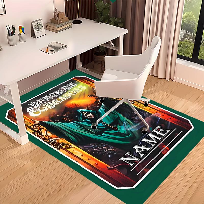 Custom Personalization Dungeons & Dragons Print Area Rug - Soft, Washable Non-Slip Indoor Mat,Living Room,Home&Office Decorative Rug
