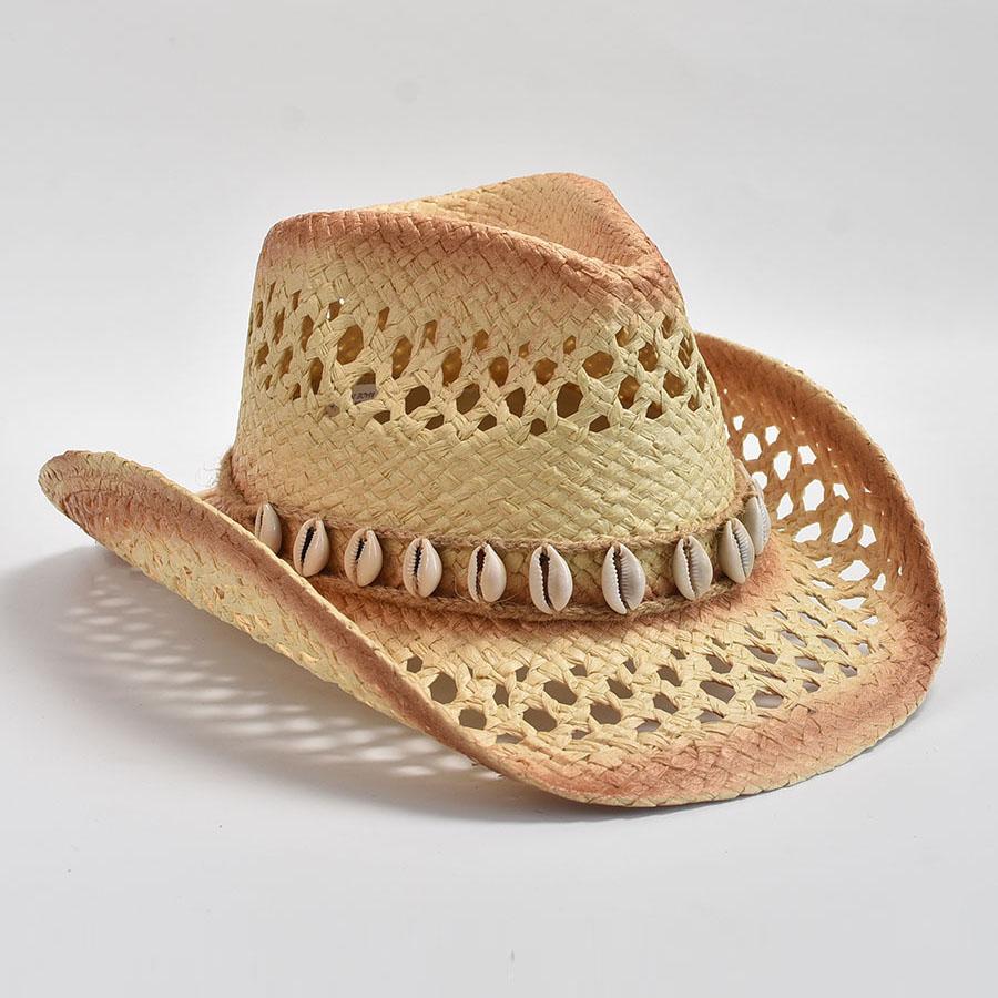 Summer Travel Straw Hat for Women Outdoor Hollow Out Breathable Beach Sun Hats Curled Wide Brim Hat