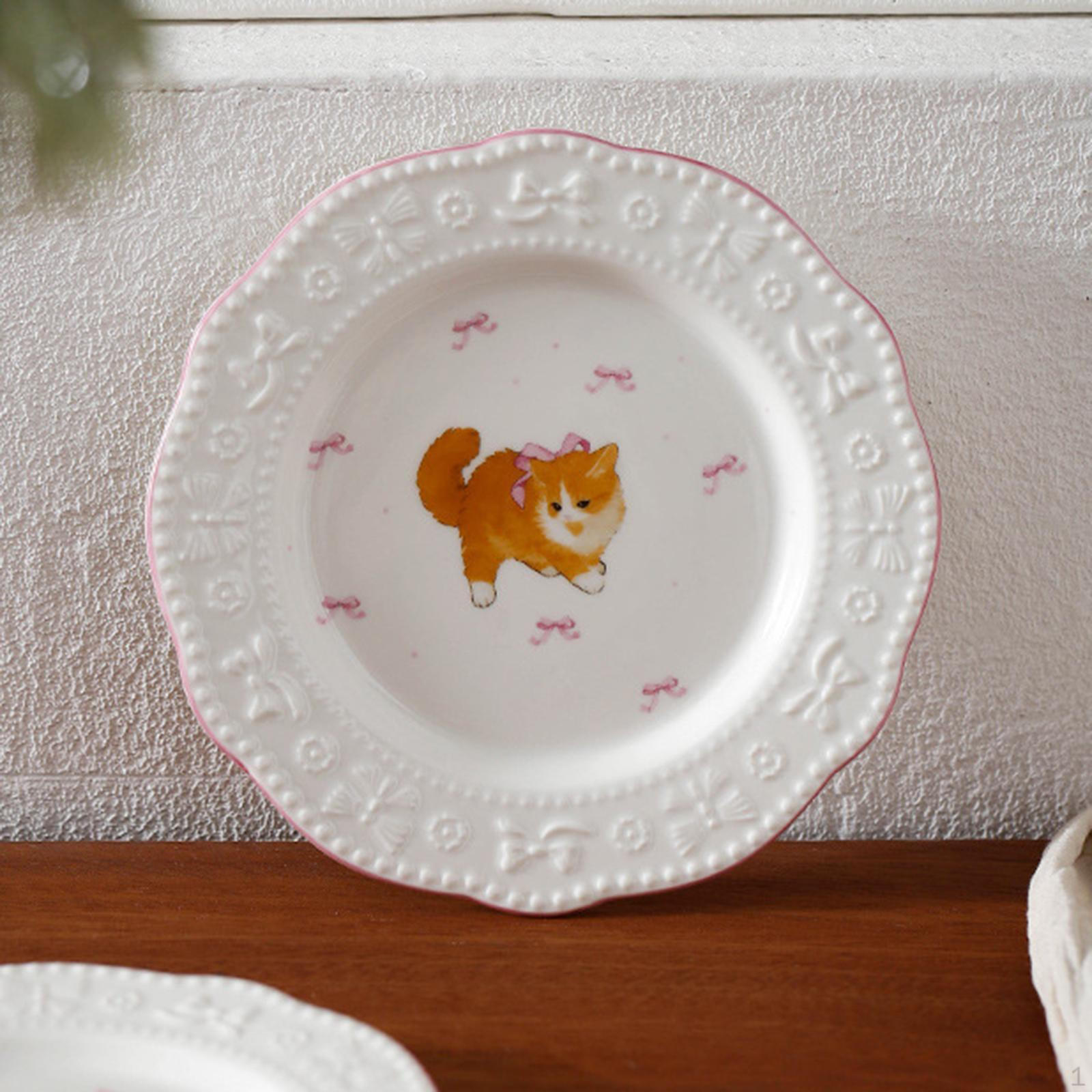 

Керамическое круглое блюдо для элегантной трапезы и торжеств Orange Cat