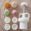 20g Cute Flower Shape Pastry Moulds Mooncake Molds Mooncake Mould Hand Pressure Plastic Material Baking Accessories Tool