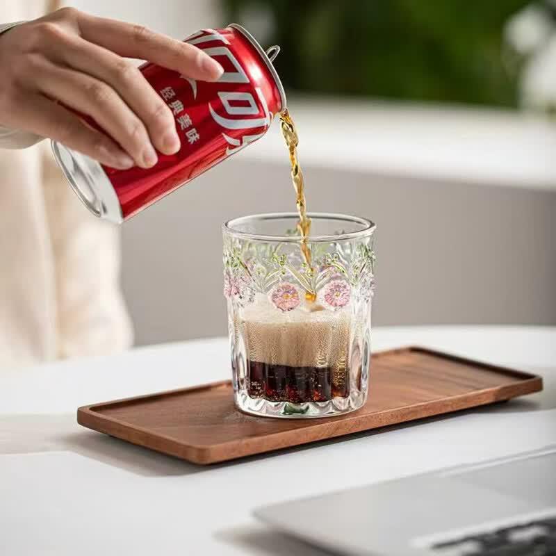 Daisy Design Borosilicate Glass Drinking Cup