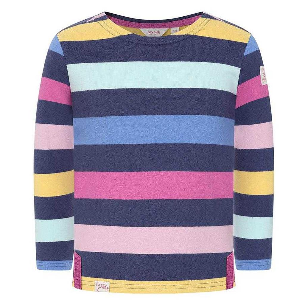 Lazy Jacks Girls Striped Breton Long-Sleeved T-Shirt