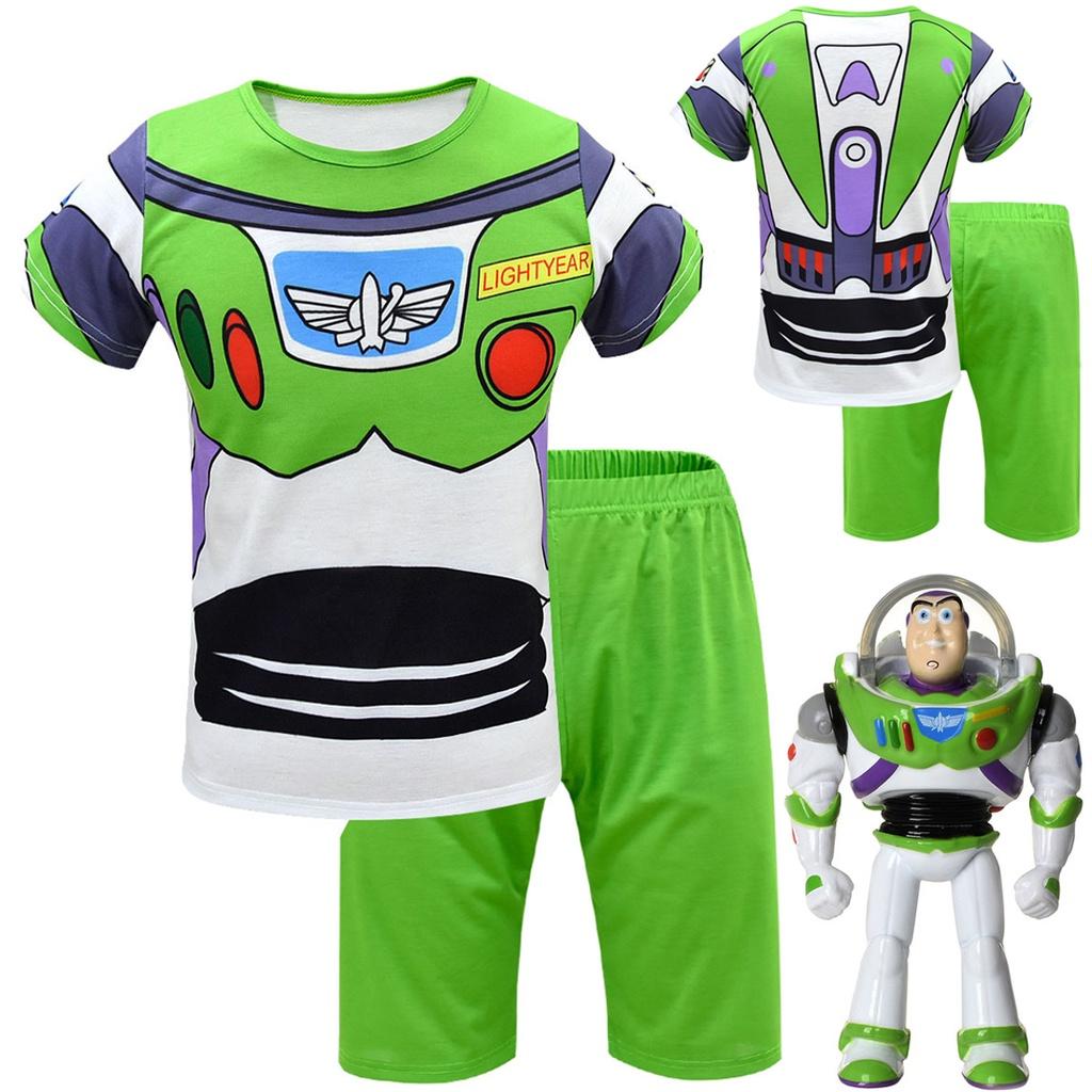 Adorable Toy Story Buzz Lightyear Short Sleeve Tee And Shorts Suit For Kids