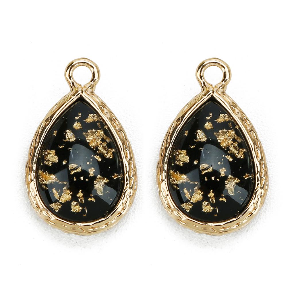 5Pcs/lot Resin Charm Beads Imitation Opal Water Drop Shape Pendant for Jewelry Making DIY Necklace Bracelet Earring Accessories