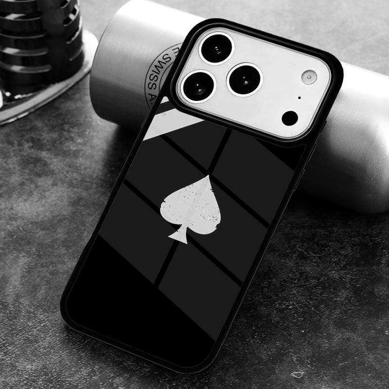 Pik Poker Spielkarten Ass Kunst Handyhülle Für iPhone 17,16e,15,14,13,12,11,Mini,Pro,MAX Weiche Silikonhülle