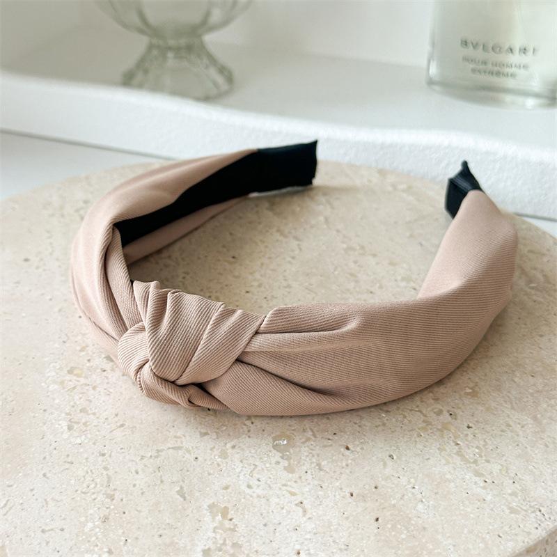 Nové čelenky pro ženy dívky uzlovaná čelenka do vlasů jednobarevná čelenka jednoduchá obruč do vlasů retro make-up pokrývka hlavy vlasové doplňky