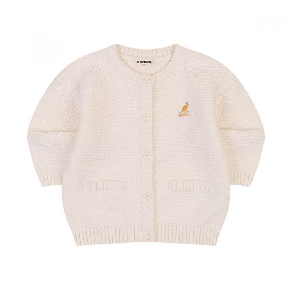 Kangol Kids Baby Cotton Knit Cardigan Ivory Rc 0970 Ivory/100