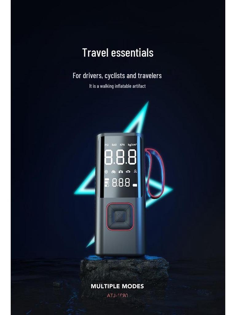 Wireless Portable Air Pump & Power Bank for Tires and Bicycles