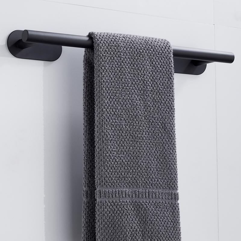50cm Stainless Steel Bathroom Towel Rack No Drilling Self Adhesive Wall-Mounted Towel Clothes Shelf Holder Hanger Home Bath Rack argento