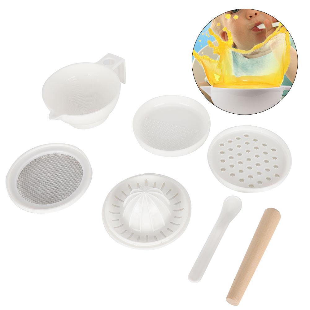 Infant Baby Grinding Food Bowl Multi Functional Vegetable Fruit Grinder Tool Set